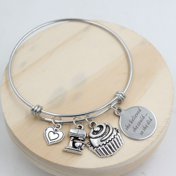 wholesale stainless steel bangles baking bangle cup cake baker bracelet for women jewelry baking bakers gifts, Golden;silver
wholesale stainless steel bangles baking bangle cup cake baker bracelet for women jewelry baking bakers gifts, Golden;silver