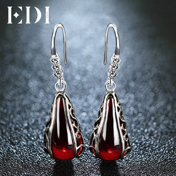 edi red garnet drop earrings bohemian style silver 925 sterling silver jewelry for women, Golden;silver
edi red garnet drop earrings bohemian style silver 925 sterling silver jewelry for women, Golden;silver