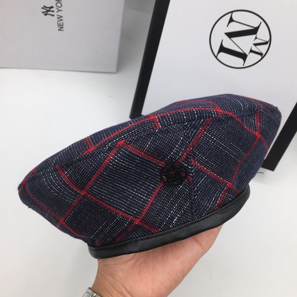hats for women,the new classic retro painter grid beret skin side bud hat joker hat, Blue;gray
hats for women,the new classic retro painter grid beret skin side bud hat joker hat, Blue;gray