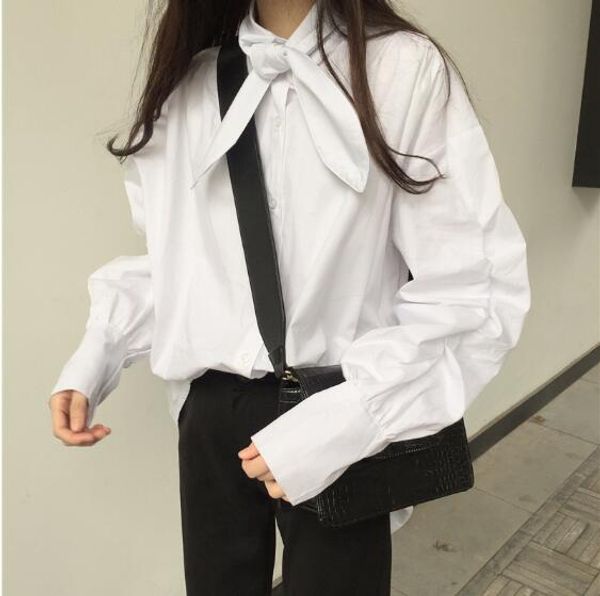 autumn 2018 new korean version of the loose retro with puff sleeves wild color shirt long sleeve bottoming shirt tide 012, White
autumn 2018 new korean version of the loose retro with puff sleeves wild color shirt long sleeve bottoming shirt tide 012, White
