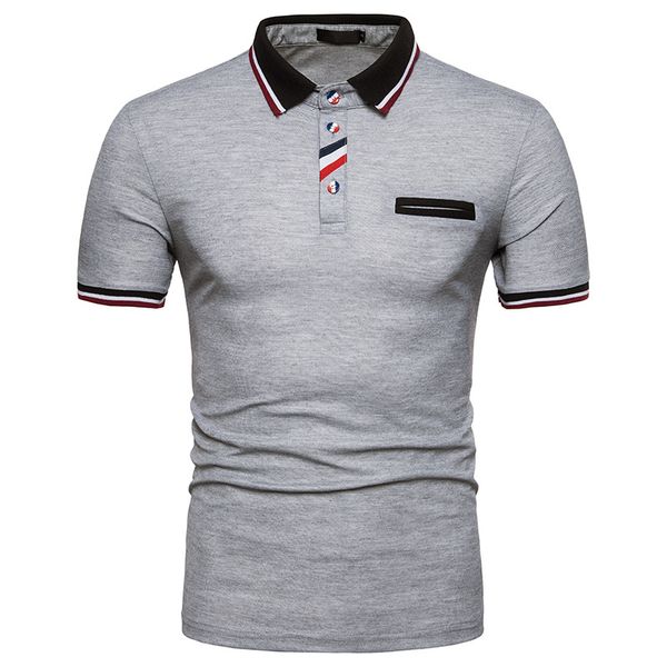 ief.g.s euro code men's summer fashion stripe business casual short sleeved pocket lapel shirt, White;black
ief.g.s euro code men's summer fashion stripe business casual short sleeved pocket lapel shirt, White;black