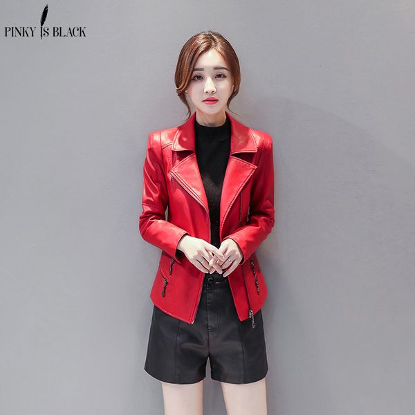 pinkyisblack 2018 new fashion autumn winter faux leather jackets women lady bomber motorcycle cool outerwear leather coat female, Black 
pinkyisblack 2018 new fashion autumn winter faux leather jackets women lady bomber motorcycle cool outerwear leather coat female, Black