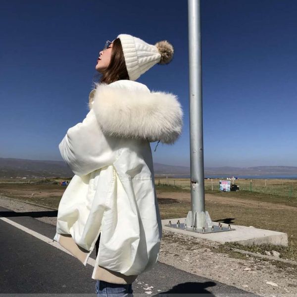 winter new fashion brand with big fur collar hooded warm down jacket female natural fur coat thick warm parkers coat wq572, Black
winter new fashion brand with big fur collar hooded warm down jacket female natural fur coat thick warm parkers coat wq572, Black