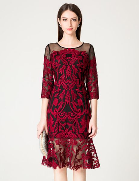 embroidery women mermaid dress place patchwork sheer sleeve party dresses 09hx888, White;black
embroidery women mermaid dress place patchwork sheer sleeve party dresses 09hx888, White;black
