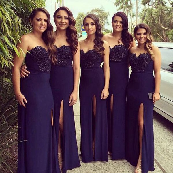 navy blue a-line bridesmaid dresses sweetheart off shoulder appliques lace beads high splits long prom dresses evening gowns, White;pink
navy blue a-line bridesmaid dresses sweetheart off shoulder appliques lace beads high splits long prom dresses evening gowns, White;pink