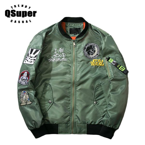 qsuper war robot jedi warrior patch embroidery bomber jacket men fashion casual jackets i am your saver tactical jackets, Black;brown
qsuper war robot jedi warrior patch embroidery bomber jacket men fashion casual jackets i am your saver tactical jackets, Black;brown
