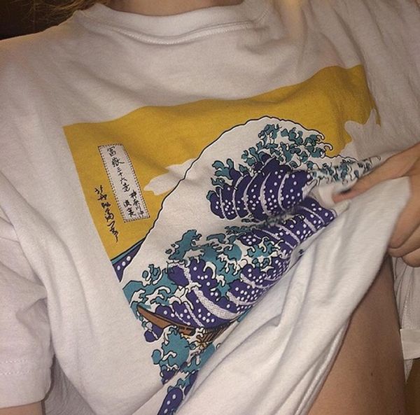 hahayule hokusai japanese painting under the wave off kanagawa white t-shirt tumblr fashion white tee
hahayule hokusai japanese painting under the wave off kanagawa white t-shirt tumblr fashion white tee