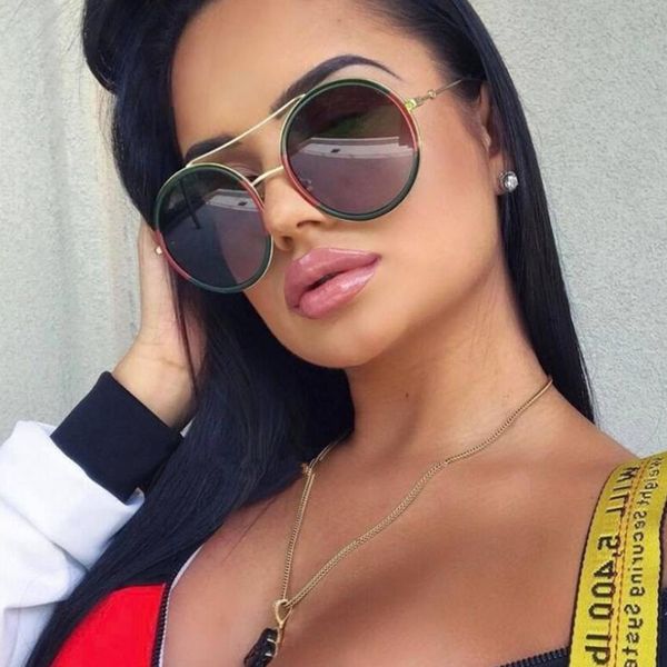 Real tar brand bee ungla e women round de igner luxury red green mirror gla e female 2018 fa hion retro hade oculo 526
Real tar brand bee ungla e women round de igner luxury red green mirror gla e female 2018 fa hion retro hade oculo 526