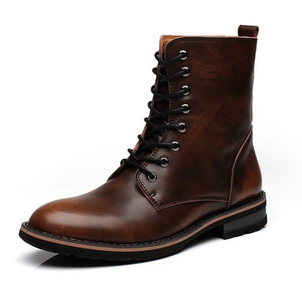 men motorcycle boots vintage combat boot winter fur 2018 new cow split leather waterproof buckle military boots men shoes, Black
men motorcycle boots vintage combat boot winter fur 2018 new cow split leather waterproof buckle military boots men shoes, Black