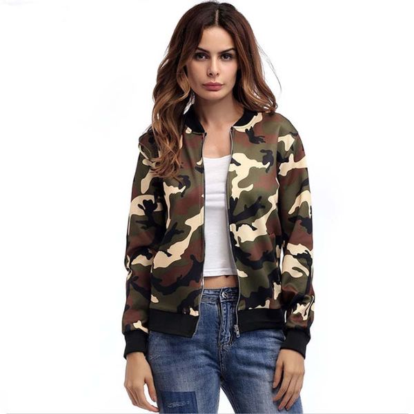 2018 new autumn winter women camouflage street jacket long sleeve camo baseball jackets basic short coat bomber jacket outwear, Black;brown
2018 new autumn winter women camouflage street jacket long sleeve camo baseball jackets basic short coat bomber jacket outwear, Black;brown