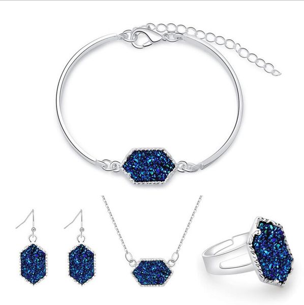 14 стилей Druzy Drusy Ожерелье Серьги Браслет Кольца Комплект Ювелирных Изделий Шестиу
14 стилей Druzy Drusy Ожерелье Серьги Браслет Кольца Комплект Ювелирных Изделий Шестиу