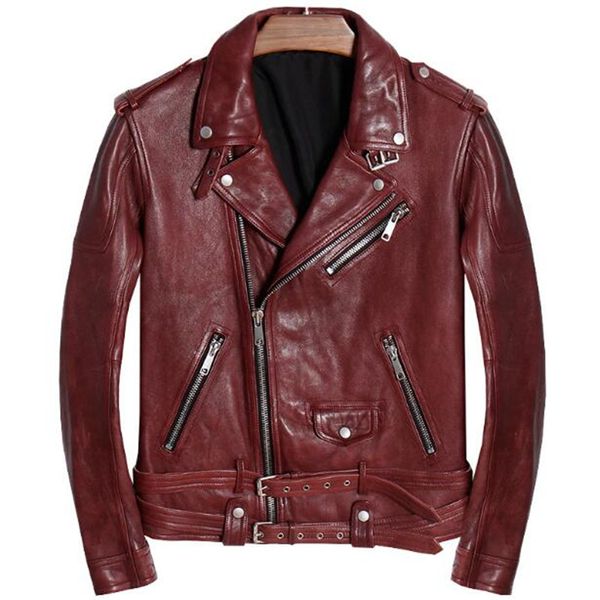 mens genuine leather jackets and coats with belts winter motorcycle sheepskin solid red color 2018 windbreaker top, Black
mens genuine leather jackets and coats with belts winter motorcycle sheepskin solid red color 2018 windbreaker top, Black