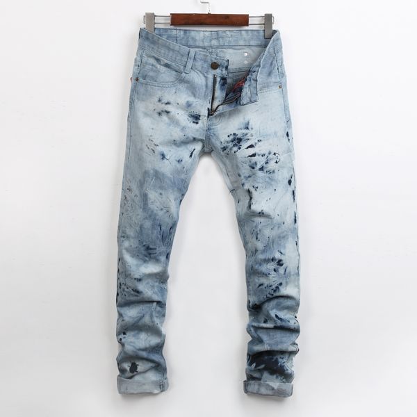 new men's jeans street casual mens jeans fried snowflake jeans nails men slim straight trousers water washes men denim pants, Blue
new men's jeans street casual mens jeans fried snowflake jeans nails men slim straight trousers water washes men denim pants, Blue