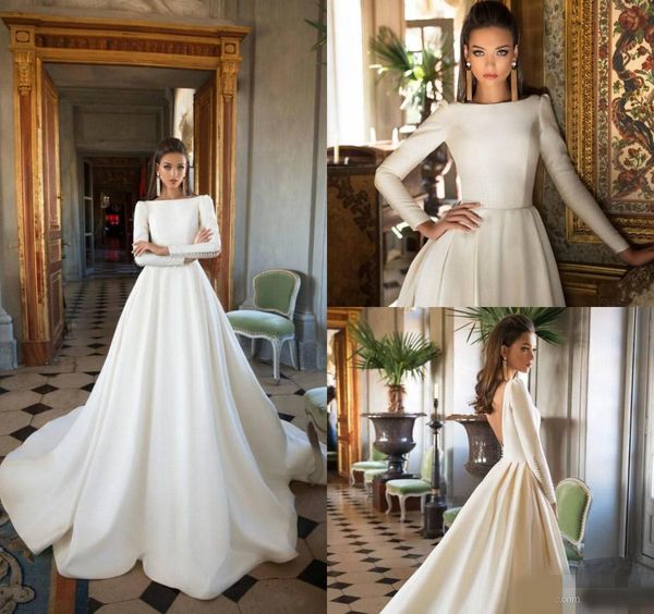 2020 modest said mhamad polka dot wedding dresses sweeheart neck lace appliques a line sweep train arabic style bridal gown custom made, White
2020 modest said mhamad polka dot wedding dresses sweeheart neck lace appliques a line sweep train arabic style bridal gown custom made, White