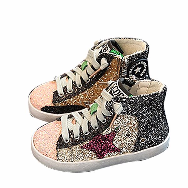 2018 Children Boy Brand Glitter High Top Sneaker Baby Girl Fashion Trainer Toddler Pu Leather Sequins Shoe star
2018 Children Boy Brand Glitter High Top Sneaker Baby Girl Fashion Trainer Toddler Pu Leather Sequins Shoe star