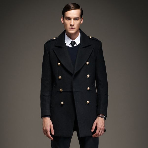 icpans winter jacket men pea business warm thick green wool coat men long designer double breasted outwear fashion m-3xl, Black
icpans winter jacket men pea business warm thick green wool coat men long designer double breasted outwear fashion m-3xl, Black
