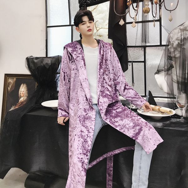 new men velvet loose casual hooded trench coat male long cardigan windbreaker streetwear fashion hip hop outerwear jacket, Tan;black
new men velvet loose casual hooded trench coat male long cardigan windbreaker streetwear fashion hip hop outerwear jacket, Tan;black