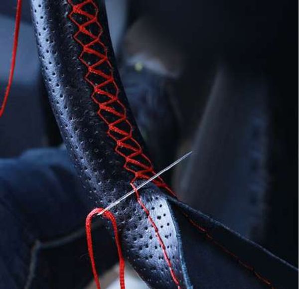 car steering wheel cover with needles and thread artificial leather gray black car styling auto accessories decoration protector
car steering wheel cover with needles and thread artificial leather gray black car styling auto accessories decoration protector