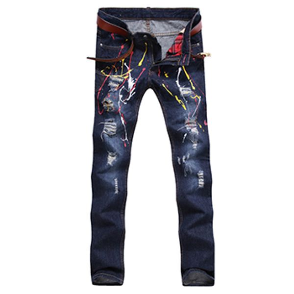 2018 spring men's motorcycle holes patchwork spliced ripped blue denim jeans new fashion slim straight jeans pants ing
2018 spring men's motorcycle holes patchwork spliced ripped blue denim jeans new fashion slim straight jeans pants ing