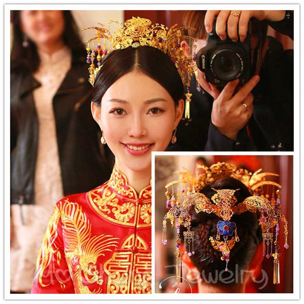 luxury chinese wedding brides hair jewelry accessories princess queen flower crown hairpins headdress bridal hair sticks, Slivery;golden
luxury chinese wedding brides hair jewelry accessories princess queen flower crown hairpins headdress bridal hair sticks, Slivery;golden