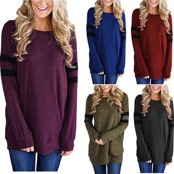 fashion women spring autumn striped splicing baseball t-shirt o neck long sleeve tee shirt s-xxl, White
fashion women spring autumn striped splicing baseball t-shirt o neck long sleeve tee shirt s-xxl, White