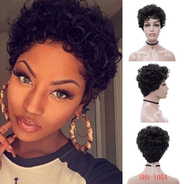 short synthetic bob curly hair side bang wigs chemical headgear dyed partial short fiber wig, Black
short synthetic bob curly hair side bang wigs chemical headgear dyed partial short fiber wig, Black