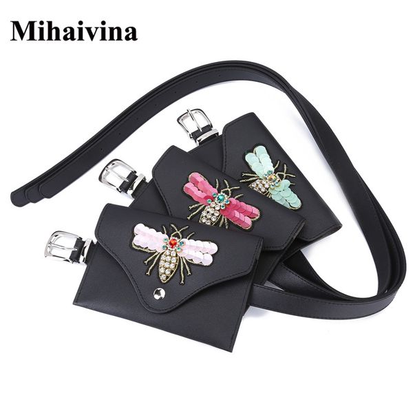 mihaivina women leather fashion small waist belt bags hand bag embroidered with big bee female pouch bag for iphone x
mihaivina women leather fashion small waist belt bags hand bag embroidered with big bee female pouch bag for iphone x