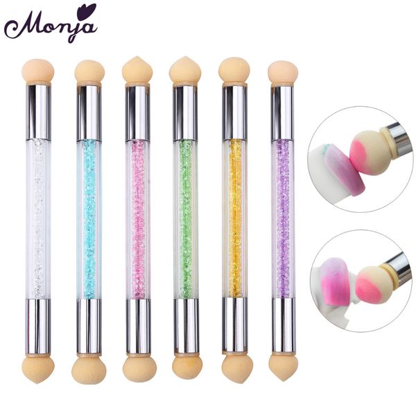 2 heads nail art sponge gradient brush acrylic gel polish gradual color transfer rhinestone sequins pick up dot paint draw pen, Yellow
2 heads nail art sponge gradient brush acrylic gel polish gradual color transfer rhinestone sequins pick up dot paint draw pen, Yellow