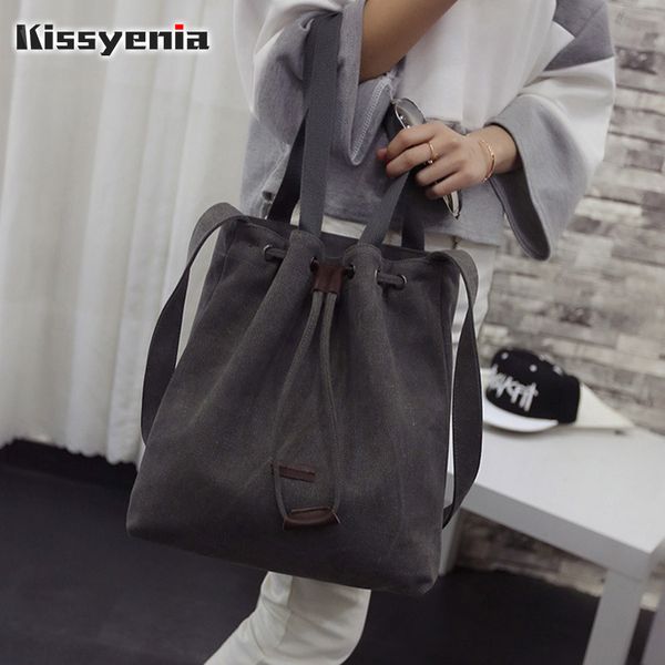 kissyenia 2018 korean style women handbags canvas drawstring handbag bucket tote shoulder bags fashion bags for women ks1310
kissyenia 2018 korean style women handbags canvas drawstring handbag bucket tote shoulder bags fashion bags for women ks1310