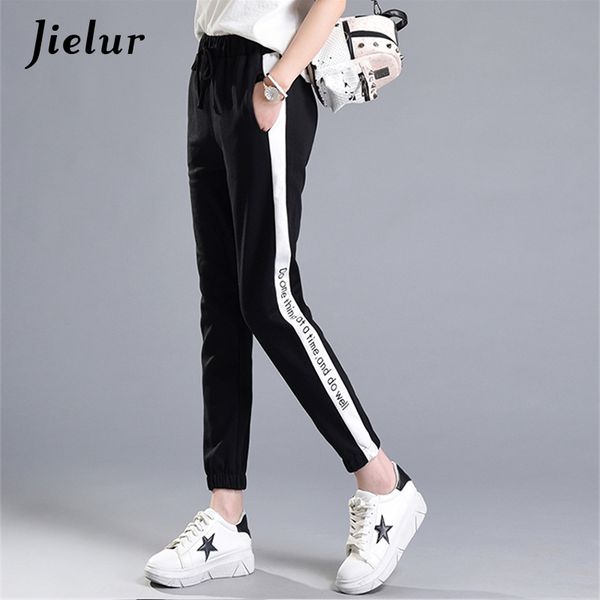 spring summer new leers printed leisure sweatpants women casual white striped black pantalon femme drawstring elastic trousers, Black;white
spring summer new leers printed leisure sweatpants women casual white striped black pantalon femme drawstring elastic trousers, Black;white