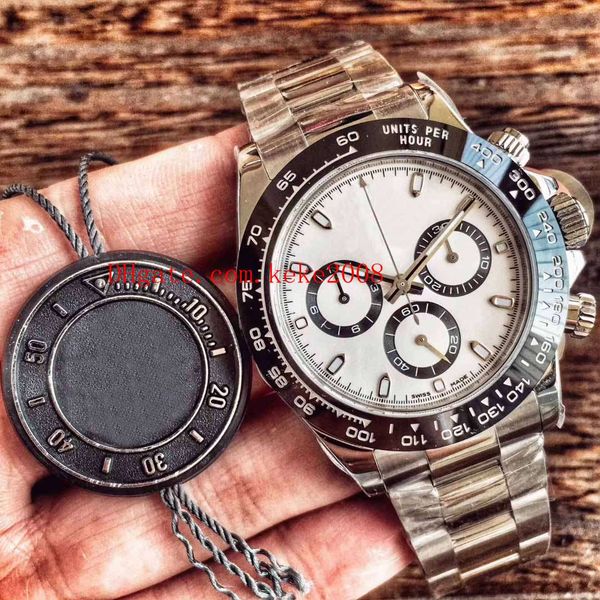2 Color Arf Panda Wristwatches 40mm Cosmograph 116500 116500ln 904l Steel Chronograph Eta 4130 Movement Automatic Mens Watch Watches