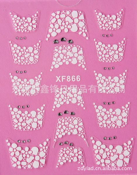 water transfer nails art sticker beautiful 3d french style crystal design girl and women manicure tools nail wraps decals xf866, Black
water transfer nails art sticker beautiful 3d french style crystal design girl and women manicure tools nail wraps decals xf866, Black