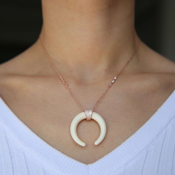 2018 white moon stone crescent moon double horn necklace fashion bohemia style women fashion big moon necklaces, Silver
2018 white moon stone crescent moon double horn necklace fashion bohemia style women fashion big moon necklaces, Silver