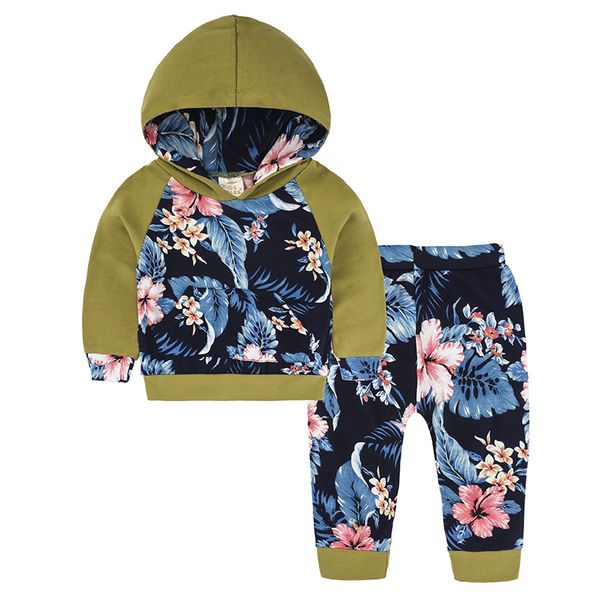 army green 2018 cotton sweater children's autumn set of two pieces of children's clothing tide, White
army green 2018 cotton sweater children's autumn set of two pieces of children's clothing tide, White