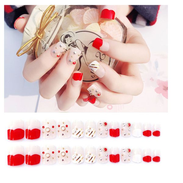 fake nails pearl short square head red decoration nail art with gel 24 pcs/set, Red;gold
fake nails pearl short square head red decoration nail art with gel 24 pcs/set, Red;gold