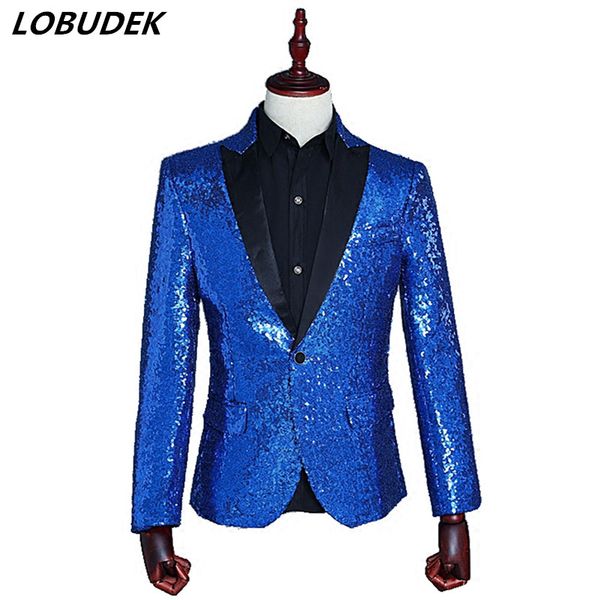 sparkling sequins men's suit jacket slim blazers coat nightclub singer costume prom bar host star stage performance clothes, White;black
sparkling sequins men's suit jacket slim blazers coat nightclub singer costume prom bar host star stage performance clothes, White;black