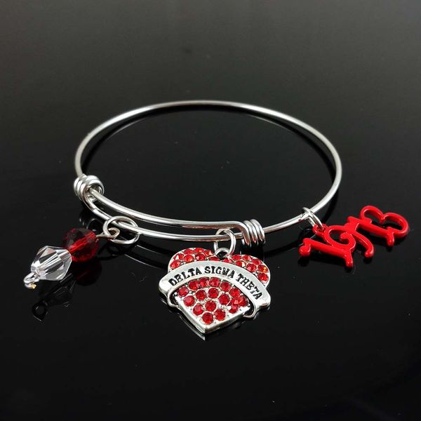 adjustable stainless steel bangle customized delta sigma theta sorority dst expandable wire bracelet diy greek jewelry, White
adjustable stainless steel bangle customized delta sigma theta sorority dst expandable wire bracelet diy greek jewelry, White