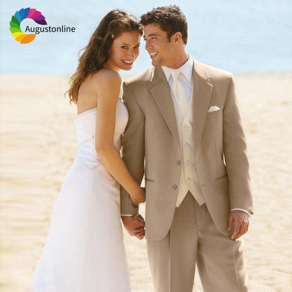 augustonline beige beach wedding men suits groom wear tuxedos 2 pieces (jacket+pants) bridegroom suits man blazer prom, White;black
augustonline beige beach wedding men suits groom wear tuxedos 2 pieces (jacket+pants) bridegroom suits man blazer prom, White;black