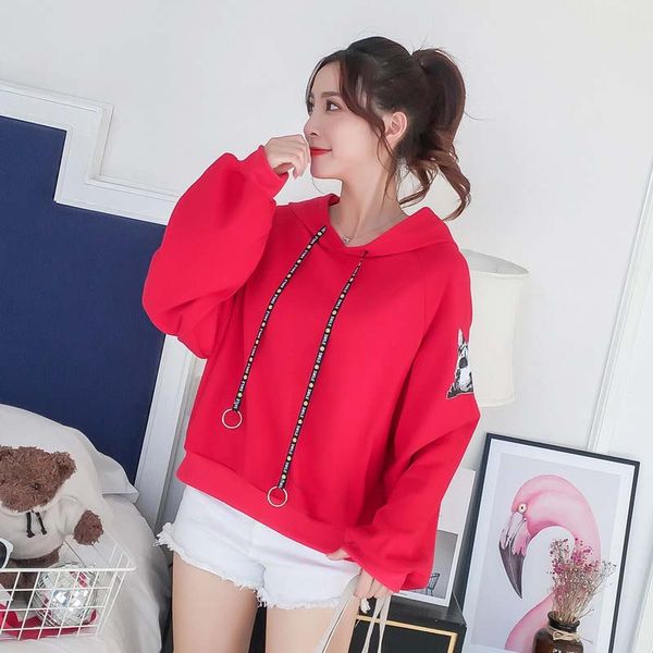 womens hoodies cat letter korean style long-sleeved thin loose hooded sweater shirt autumn winter women's clothing sweat femme, Black
womens hoodies cat letter korean style long-sleeved thin loose hooded sweater shirt autumn winter women's clothing sweat femme, Black