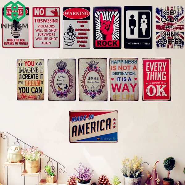 whism vintage wall posters retro metal tin signs antique plate quotes painting iron poster coffee shop pub door plaque 20x30cm
whism vintage wall posters retro metal tin signs antique plate quotes painting iron poster coffee shop pub door plaque 20x30cm