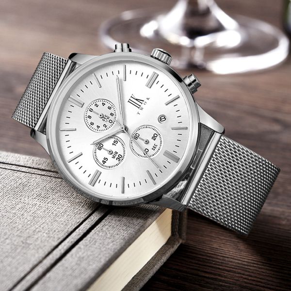 iik watch men 2018 mens watches wristwatch man multiple colour quartz stainless steel/leather watch for men, Slivery;brown
iik watch men 2018 mens watches wristwatch man multiple colour quartz stainless steel/leather watch for men, Slivery;brown