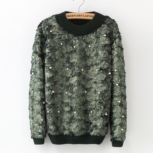 2018 women's autumn and winter new solid color beaded stitching sweater warm harajuku fashion high-necked fashion slim sweater, White;black
2018 women's autumn and winter new solid color beaded stitching sweater warm harajuku fashion high-necked fashion slim sweater, White;black