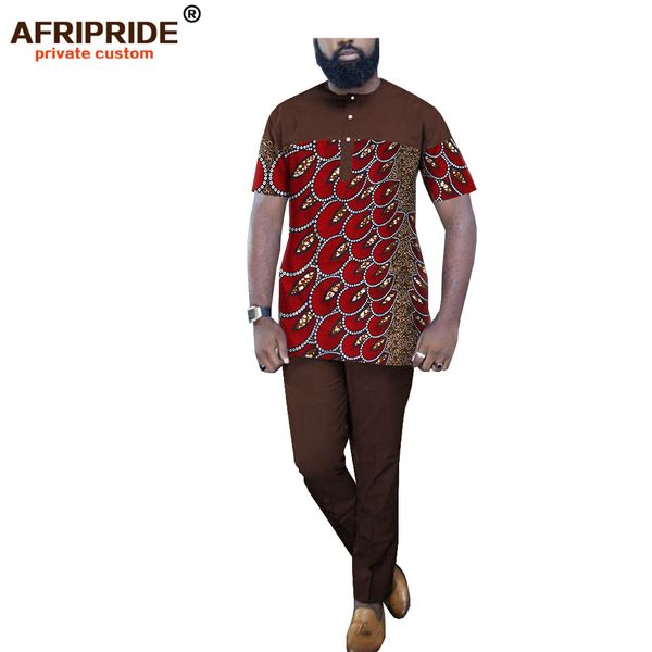 2019 spring casual set for men afripride tailor made short sleeve single breasted full length pants men' casual set a1816009, Gray
2019 spring casual set for men afripride tailor made short sleeve single breasted full length pants men' casual set a1816009, Gray