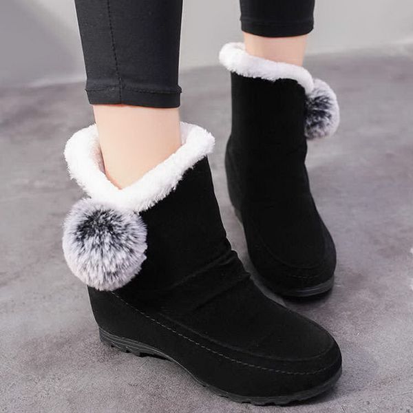 women boots 2018 new winter fashion style female footwear women solid color round toe snow boots woman warm ankle casual, Black
women boots 2018 new winter fashion style female footwear women solid color round toe snow boots woman warm ankle casual, Black