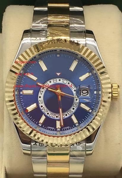 luxury watch 42mm sky-dweller 326933 blue dial 18k yellow gold and steel mechanical automatic men's watchs, Slivery;brown
luxury watch 42mm sky-dweller 326933 blue dial 18k yellow gold and steel mechanical automatic men's watchs, Slivery;brown