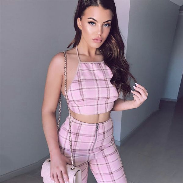 sweet new fashion plaid sleeveless sweatsuits two piece set tracksuit plaid suit set summer survetement femme, Gray
sweet new fashion plaid sleeveless sweatsuits two piece set tracksuit plaid suit set summer survetement femme, Gray