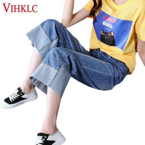 slim loose straight pants women 2018 spring autumn new wide leg jeans mid waist chic korean version nine pants tide x270, Blue
slim loose straight pants women 2018 spring autumn new wide leg jeans mid waist chic korean version nine pants tide x270, Blue