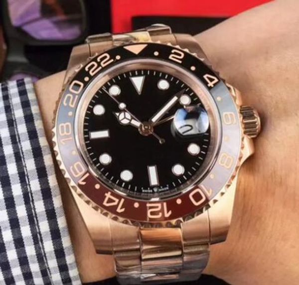New Rose gold GMT2 Listed V3 Version Batman mens watch automatic movement Ceramic Rotating Bezel sapphire glass steel strap wristwatch
New Rose gold GMT2 Listed V3 Version Batman mens watch automatic movement Ceramic Rotating Bezel sapphire glass steel strap wristwatch