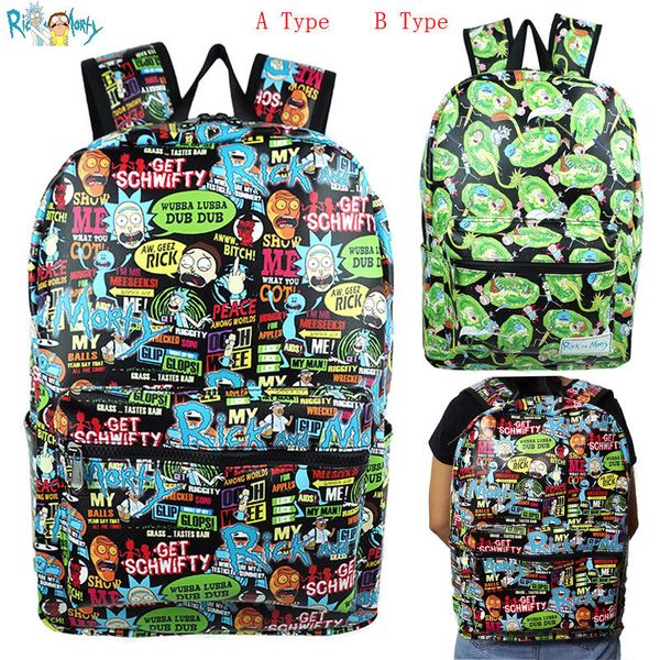 Cartoon rick and morty backpack chool bag bookbag pu leather with lapknap ack bag travel cute co play bag
Cartoon rick and morty backpack chool bag bookbag pu leather with lapknap ack bag travel cute co play bag