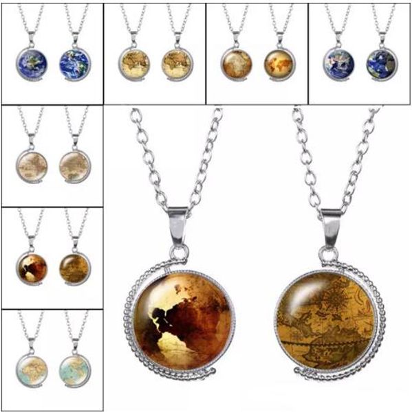 double side earth world map tellurion ocean rotatable glass necklace dome necklaces pendants for women lady jewelry gift 7 colors, Silver
double side earth world map tellurion ocean rotatable glass necklace dome necklaces pendants for women lady jewelry gift 7 colors, Silver